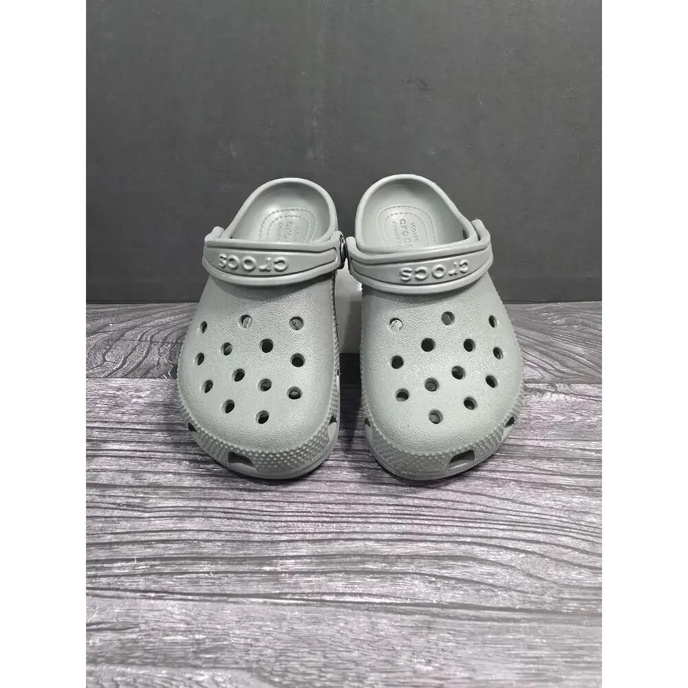 Crocs Classic Clog Kids Size C10 Slate Grey Slip On Shoes Comfort - FREE CHARM!